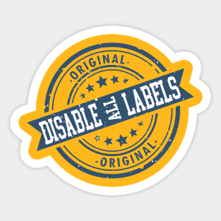 Disable all Labels Sticker